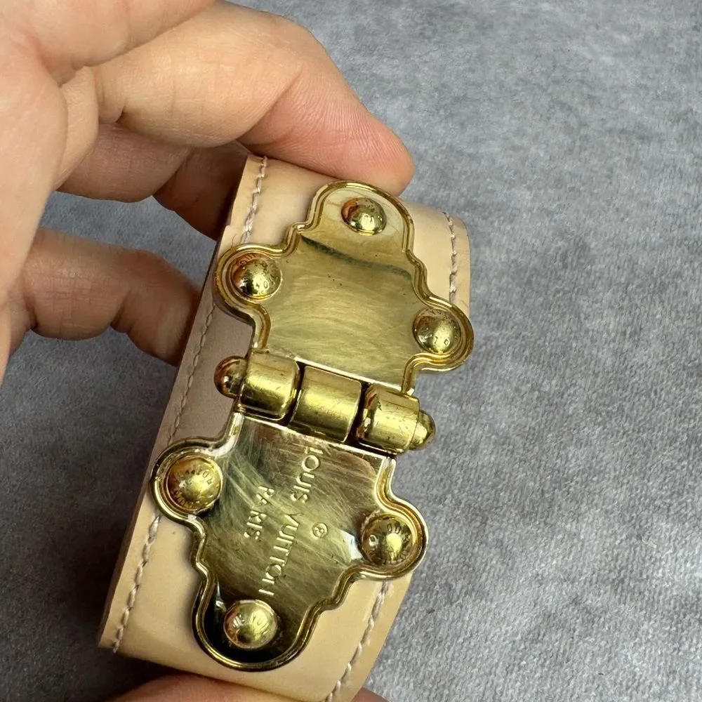 Louis Vuitton Save it Patent Leather Tan Bracelet